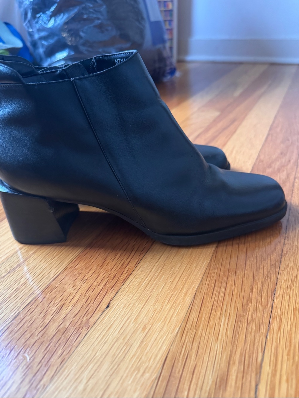 Beautiful square toe black boots